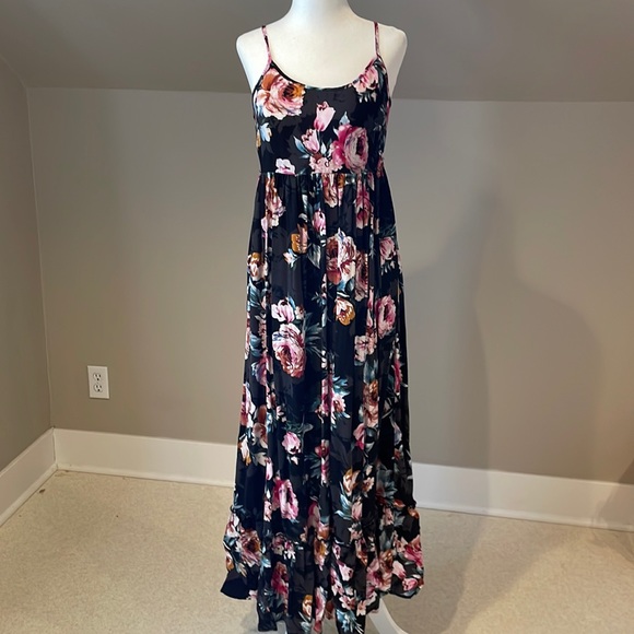 Robe Maxi Band Of Gypsies - Imprimé Mouchoir - Taille S - Bleu - Occasion Très Bon état